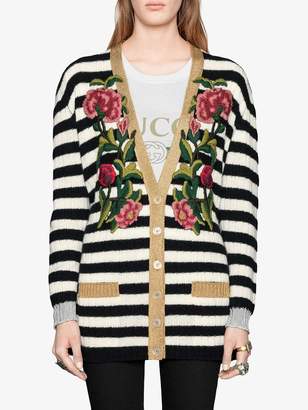 Gucci Embroidered oversized cardigan