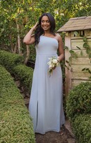 Thumbnail for your product : Show Me Your Mumu Shannon One Shoulder Dress ~ Steel Blue Chiffon