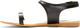 Thumbnail for your product : Stella McCartney Black Logo Plaque Sandals