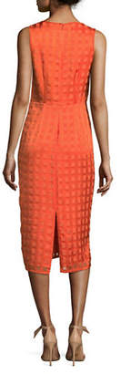 Diane von Furstenberg Grid Print Sheath Dress