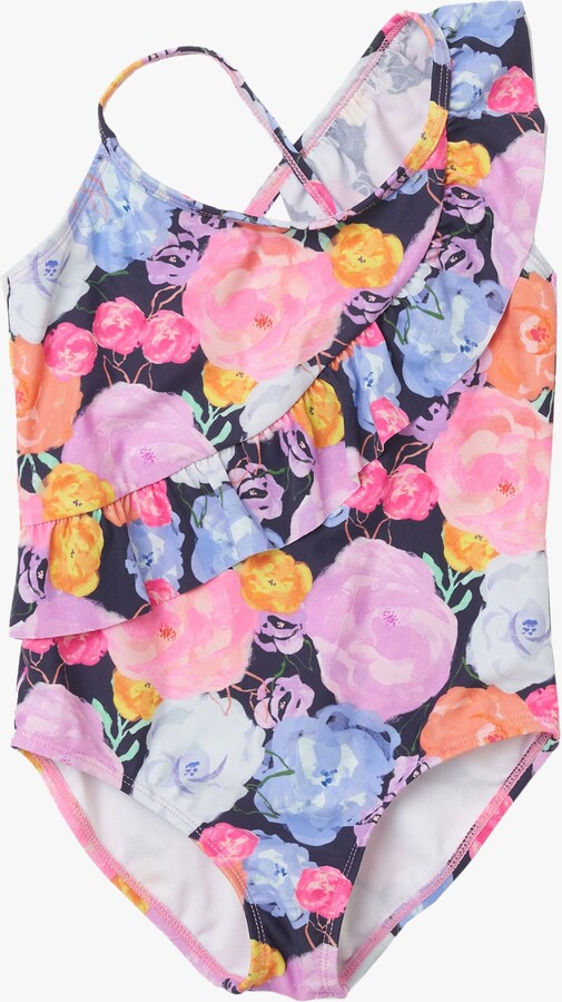Angel & Rocket Kids' One Shoulder Floral Swimming Costume ShopStyle