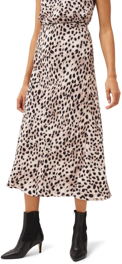leopard print midi skirt shopstyle