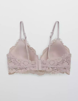 aerie Real Happy Wireless Lightly Lined Bluegrass Lace Bra - ShopStyle