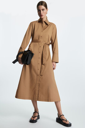 COS Belted Midi Shirt Dress - ShopStyle