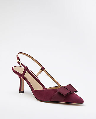plum suede heels