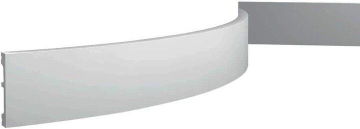 Orac Decor 1/2 in. D x 2-1/2 in. W x 78-3/4 in. L Primed White Flexible Polyurethane Baseboard Moulding