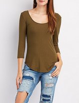 Thumbnail for your product : Charlotte Russe Caged-Back Tunic Top