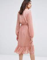 Thumbnail for your product : Y.a.s Tall Spot Ruffle Wrap Dress