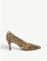Thumbnail for your product : Dune Ari leopard-print suede courts