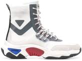 Thumbnail for your product : Diesel Mid top sneakers in technical fabrics