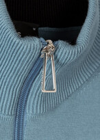 Thumbnail for your product : Paul Smith Sky Blue Cotton Zip-Front Zebra Cardigan