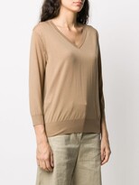 Thumbnail for your product : Prada V-neck three-quarter sleeves jumper