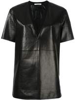 Thumbnail for your product : Givenchy V-neck leather T-shirt