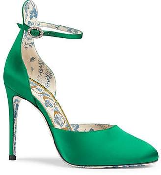 Gucci Women's Satin D'Orsay Pumps - Green