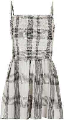 Topshop Strappy Check Playsuit