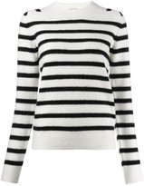 Thumbnail for your product : Saint Laurent Striped Knitted Jumper