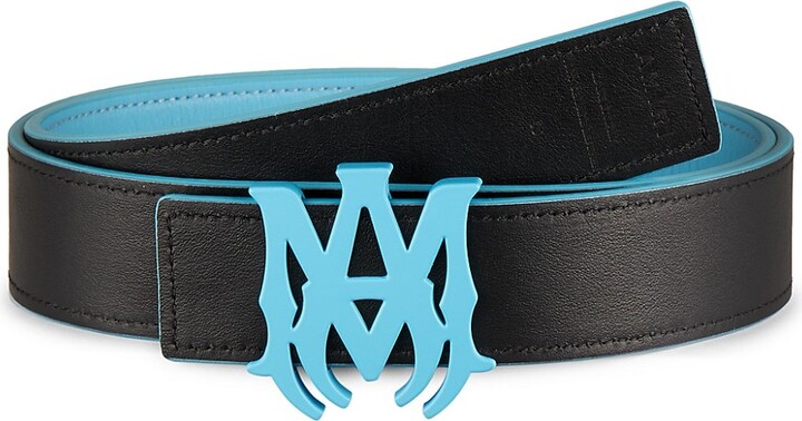 ベルト AMIRI 'Ma 4cm Enamel' reversible belt AMIRI Men's 4cm Reversible Belt in Birch/Black Amiri