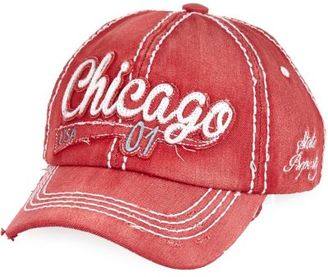 River Island Boys red Chicago cap