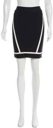 Herve Leger Two-Tone Mini Skirt