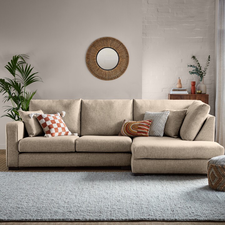 Dunelm Carson Chunky Multi Weave Right Hand Corner Sofa Chunky Multi