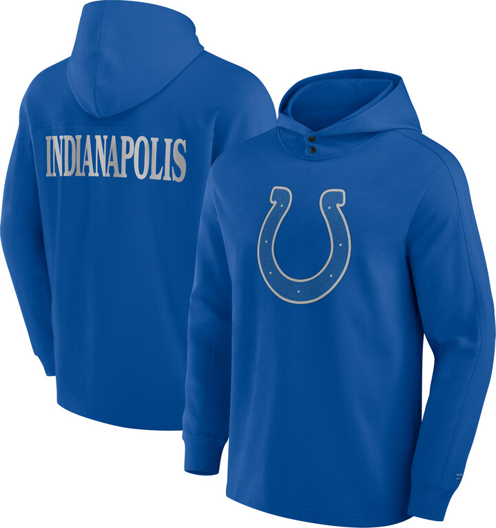 Fanatics Men's Royal Indianapolis Colts Elements Blaze Tri-Blend Long Sleeve Hoodie T-Shirt