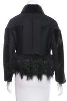 Thumbnail for your product : Oscar de la Renta Fur-Trimmed Short Coat w/ Tags