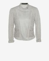 Thumbnail for your product : Yigal Azrouel Exclusive Eyelet Moto Jacket: Stone