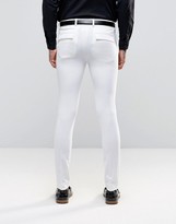 Thumbnail for your product : ASOS Super Skinny Fit Suit Pants In White