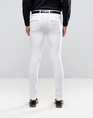 ASOS Super Skinny Fit Suit Pants In White