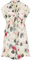 Thumbnail for your product : Haute Hippie Pussy-Bow Printed Crepe De Chine Dress