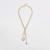 Thumbnail for your product : River Island Gold color chunky pearl necklace