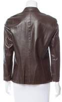 Thumbnail for your product : Donna Karan Leather Notch-Lapel Blazer