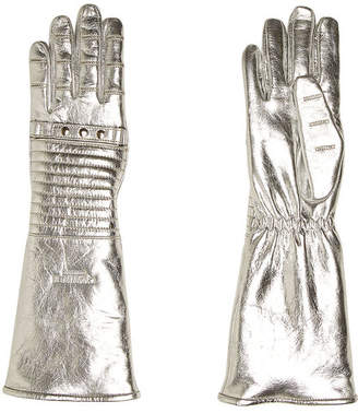 Calvin Klein Metallic Leather Gloves