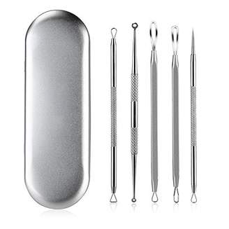 Acne Studios Hmaster Blackhead Remover Tools Kit (5Pcs), Whitehead Popping Blemish Pimple Comedone Extractor Removal Zit