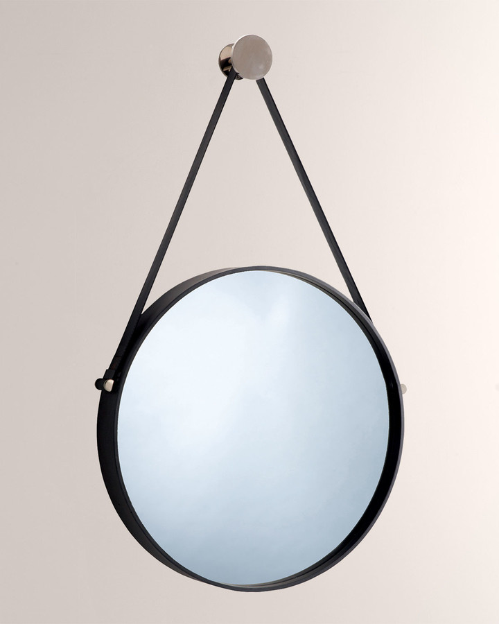 Round Black Wall Mirrors The, Black Round Wall Mirror With Decorative Handle