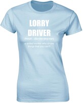 Thumbnail for your product : JLB Print Lorry Driver Funny Premium Quality Fitted T-Shirt Top for Women and Teens - Light Blue / 8-10