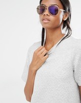 Thumbnail for your product : Missguided Mirrored Aviator Sunglasses
