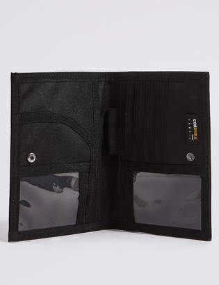 M&S Collection Large Popper Bi Fold Travel Wallet with CardsafeTM