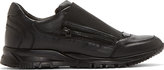 Thumbnail for your product : Lanvin Black Leather Elastic Panel Runner Sneakers