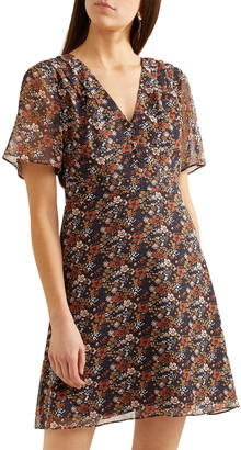 Madewell Floral-print Chiffon Mini Dress