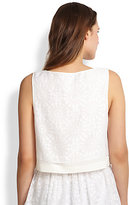 Thumbnail for your product : Elizabeth and James Martine Patterned Voile Cropped Top