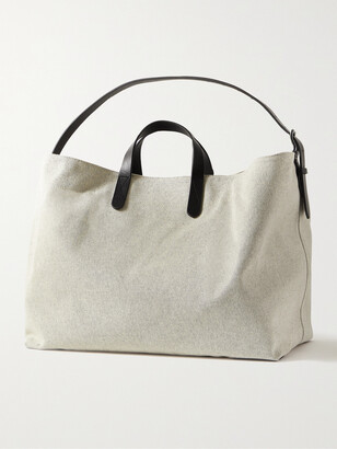 Mismo Haven Leather-Trimmed Cotton-Canvas Tote Bag