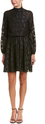 Karen Millen Metallic Jacquard A-Line Dress