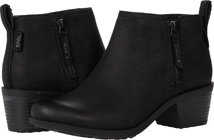 Teva ANAYA BOOTIE RR Women's Shoes Black : 7 B - Medium, Leather