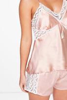 Thumbnail for your product : boohoo Womens Boutique Bella Bridal Lace Vest And Short Set