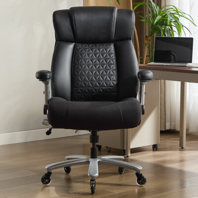 Inbox Zero Big And Tall Executive Office Chair For 500 Lbs With Adjustable Lumbar Support