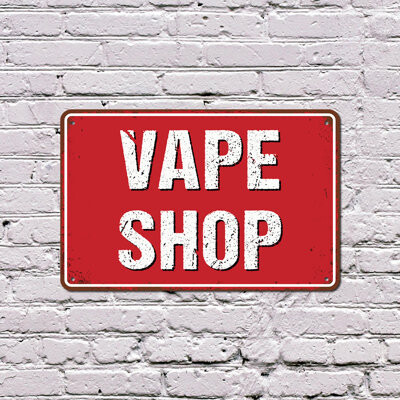SignMission Vape Shop Street 8 Inch x 12 Inch Plastic Sign