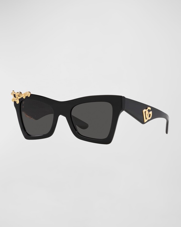 Dolce & Gabbana Embellished Acetate Cat-Eye Sunglasses - ShopStyle
