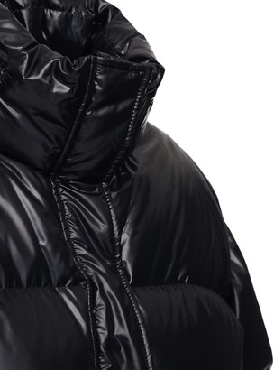 Miu Miu Shiny Nylon Down Jacket W/back Logo - ShopStyle