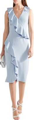 Rebecca Vallance Sylvette Ruffle-trimmed Crepe Dress